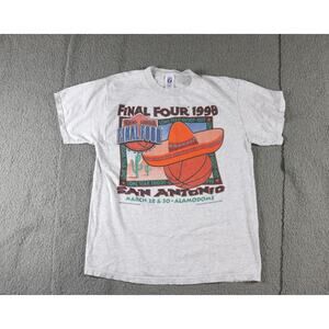 Vintage T Shirt 90s Large San Antonio Final Four Basketball NCAA Logo 7 USA
